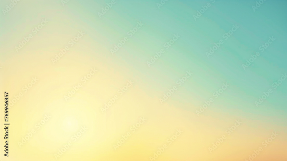 A dreamy, blurred background with a gradient from a soft, buttery yellow to a gentle sky blue, creating a calming and optimistic atmosphere that mimics a sunny day with clear skies.