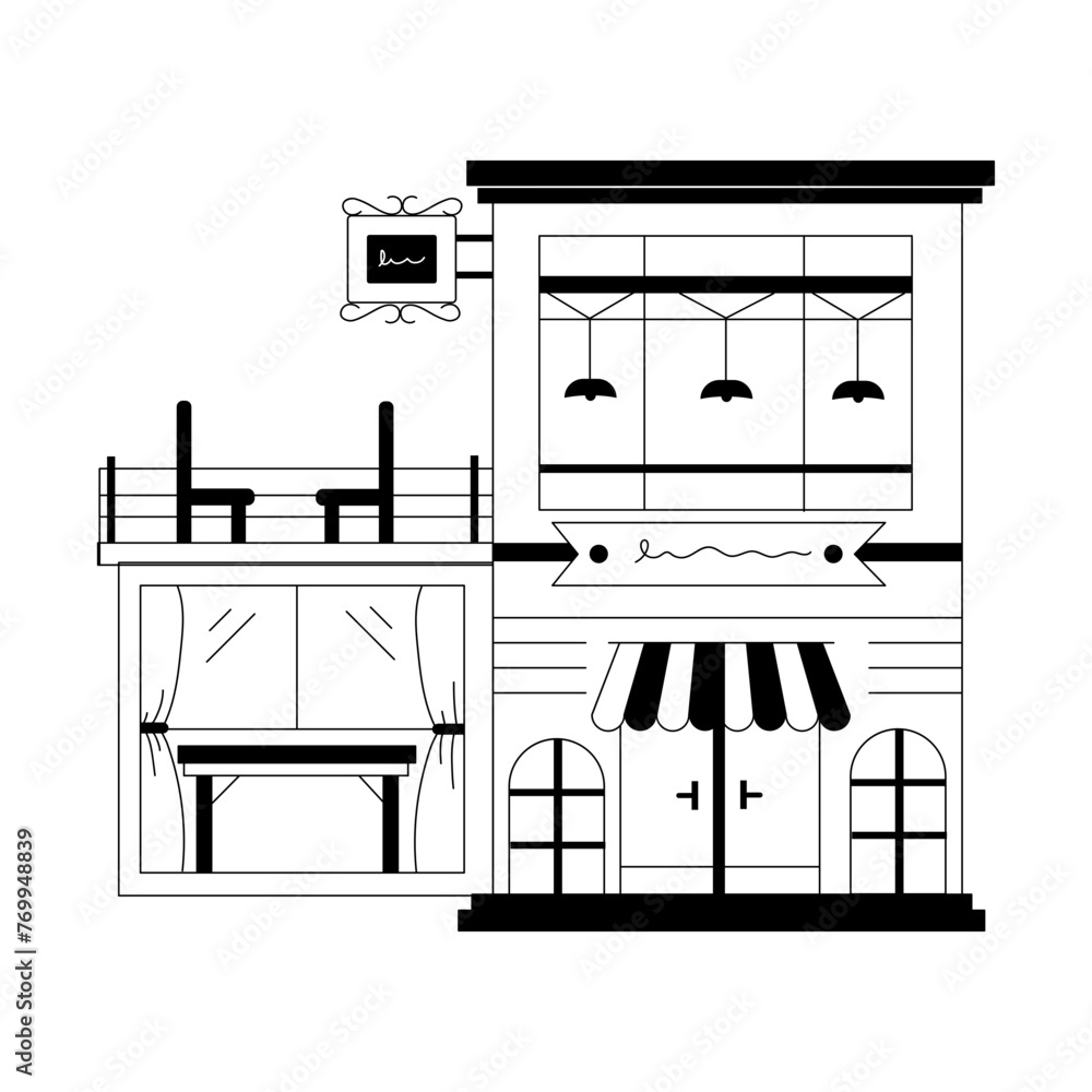 Espresso Cafe Linear Illustrations Espresso Cafe Linear Illustrations