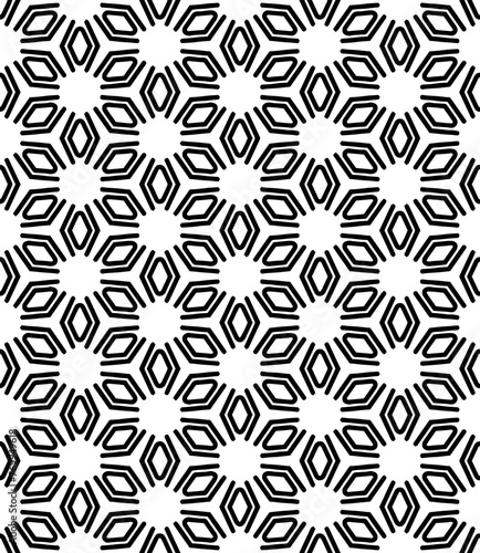 Black and white seamless abstract pattern. Background and backdrop. Grayscale ornamental design.