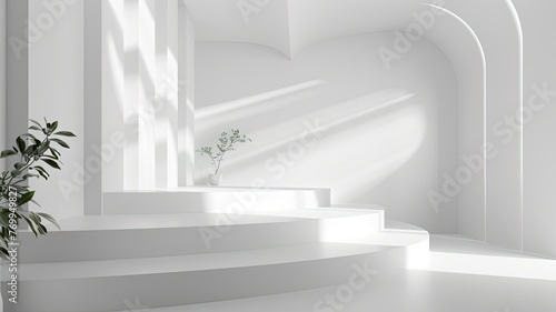 abstract white background, embodying a modern conceptual design that captivates the viewer's attention.