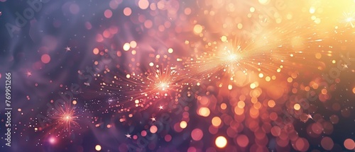 Fireworks Celebration at night on New Year and copy space - abstract holiday background