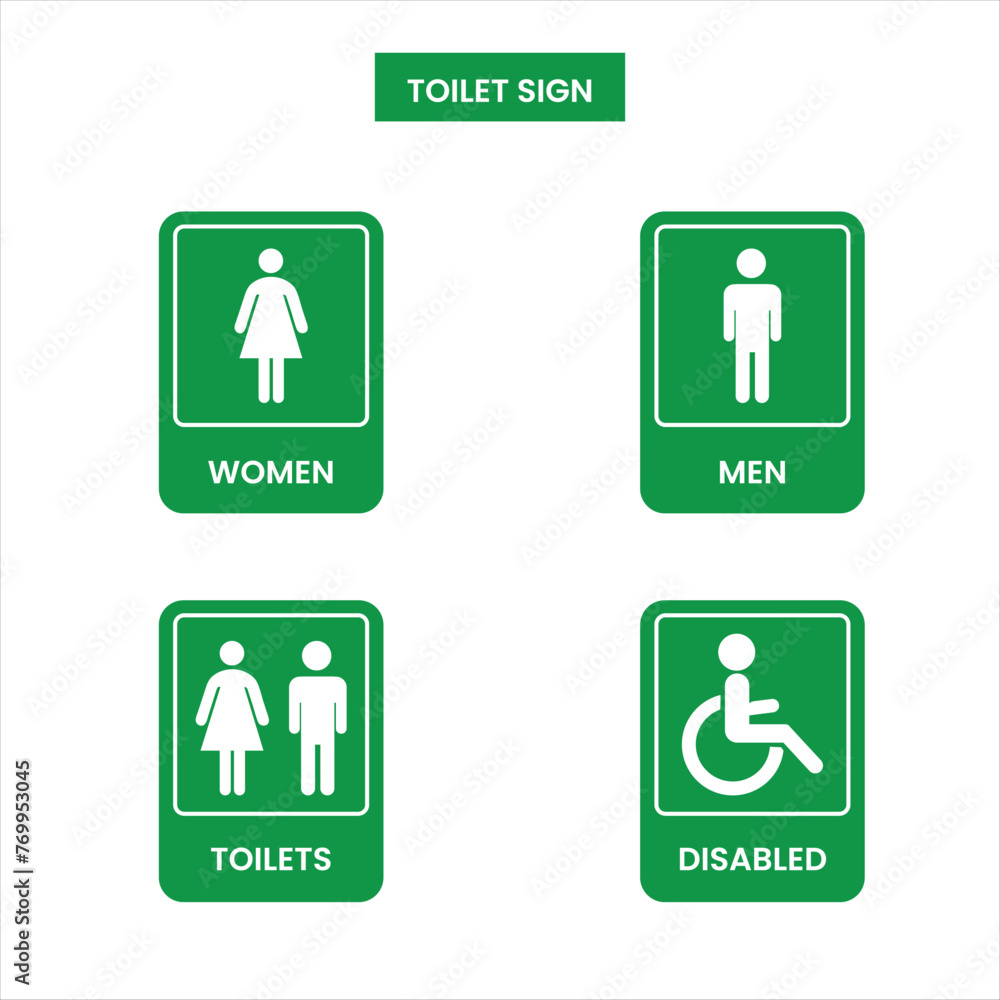 Modern Vector Toilet Icons Set Modern Vector Toilet Icons Set