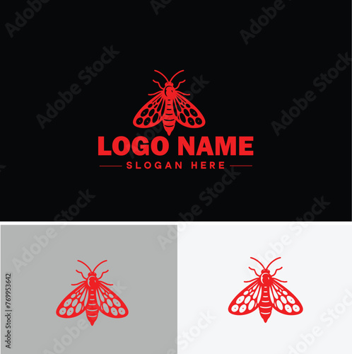Lanternfly logo icon vector for business brand app icon Lanternfly Insect bee logo template