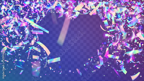 Unicorn Tinsel. Festive Paper. Cristal Dust. Falling Poster. Glare Surprise Cristals. Laser Concept. Neon Glitter. Blue Happy Effect. Pink Unicorn Tinsel