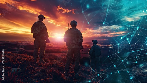 digital interoperability on the battlefield, showcasing lean services architecture and software integration for enhanced operational efficiency and communication.