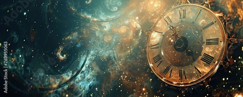 Time Travel concept. image of space time dimension © Filip