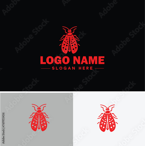Lanternfly logo icon vector for business brand app icon Lanternfly Insect bee logo template
