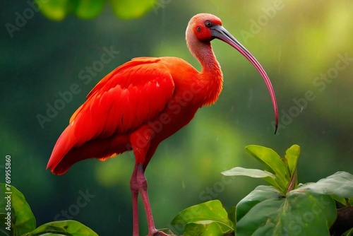 Scarlet ibis bird HD 8K wallpaper Stock Photographic Image © Priyanka