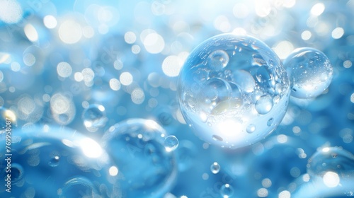 Sparkling Water Bubbles Background