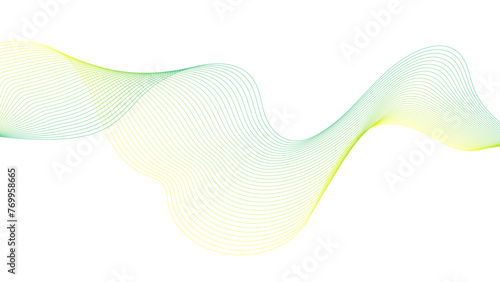 Vector abstract colorful flowing wave lines isolated on white background. colorful wave lines on white background for elements in concept business presentation, Brochure, Flyer, Science, Technology. 