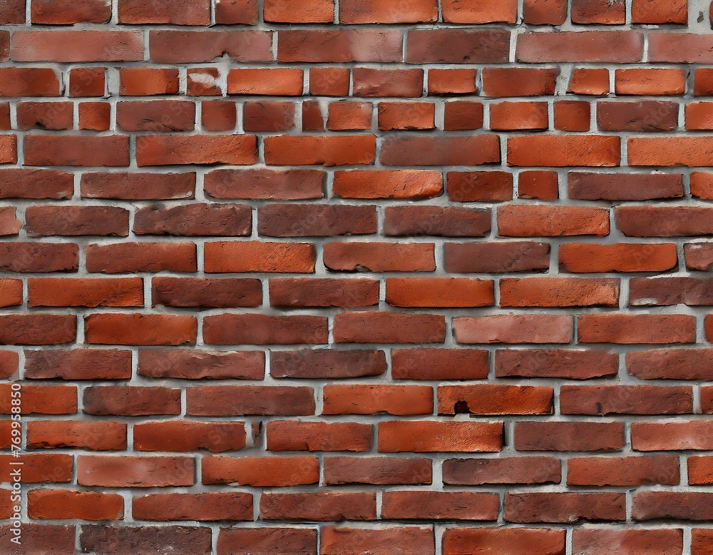 Obraz premium red brick wall. brick wall texture, brick, hyperrealism