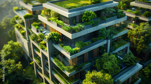 Modern Sustainable Architecture with Green Roofs