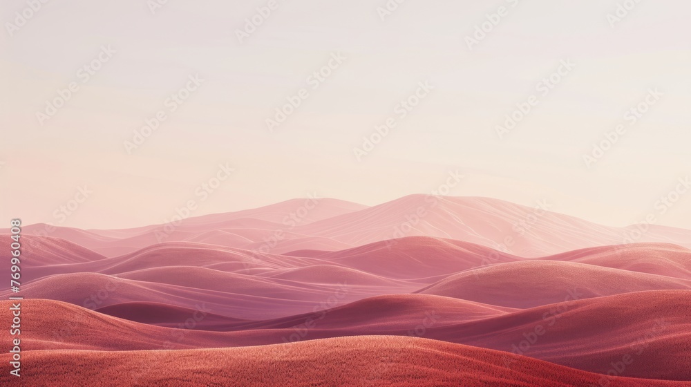 Naklejka premium Serene Pink Sand Dunes at Dawn