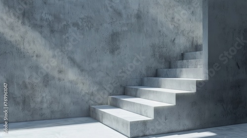 Concrete stairs concept, concept of growth or future