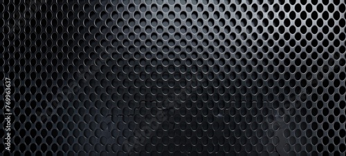 abstract dark black geometric hexagonal background. Technology banner