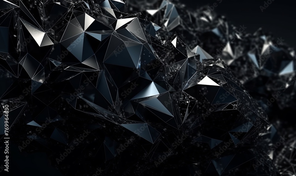 Mosaic crystal glass hills with gradient. Polygonal 3d mesh with fragments and triangular digital textures stacked in creative formations with futuristic interior Mosaic crystal glass hills with gradient. Polygonal 3d mesh with fragments and triangular digital textures stacked in creative formations with futuristic interior