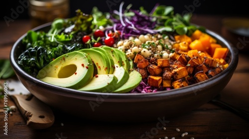 Avocado Salad With Lettuce and Carrots