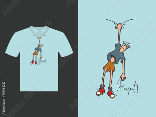 Hangout Funny T-Shirt Vector Design