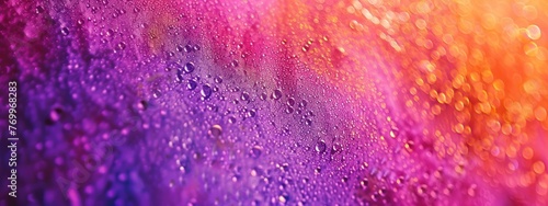 Abstract colorful background with drops. Pink and purple banner.