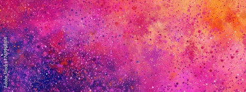 Abstract background with watercolor splashes. Pink and purple banner with paint.