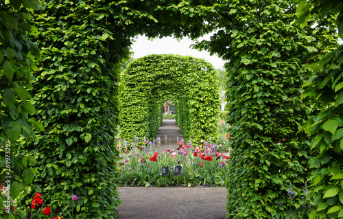 Scenic Keukenhof gardens in Lisse. Netherlands.