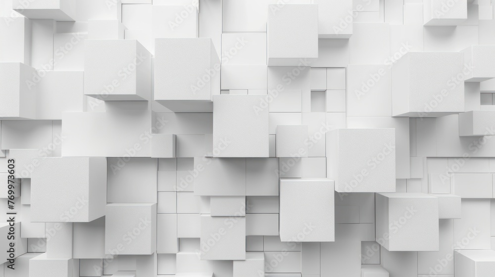 white cubes from above ,abstract background .3d illustration white cubes from above ,abstract background .3d illustration