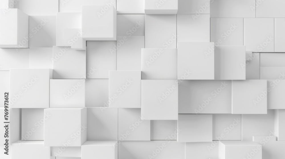 Obraz premium white cubes from above ,abstract background .3d illustration