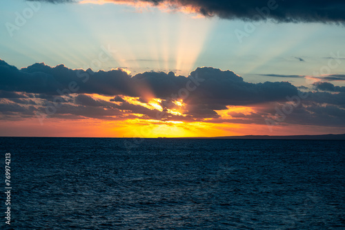 sunset over the sea