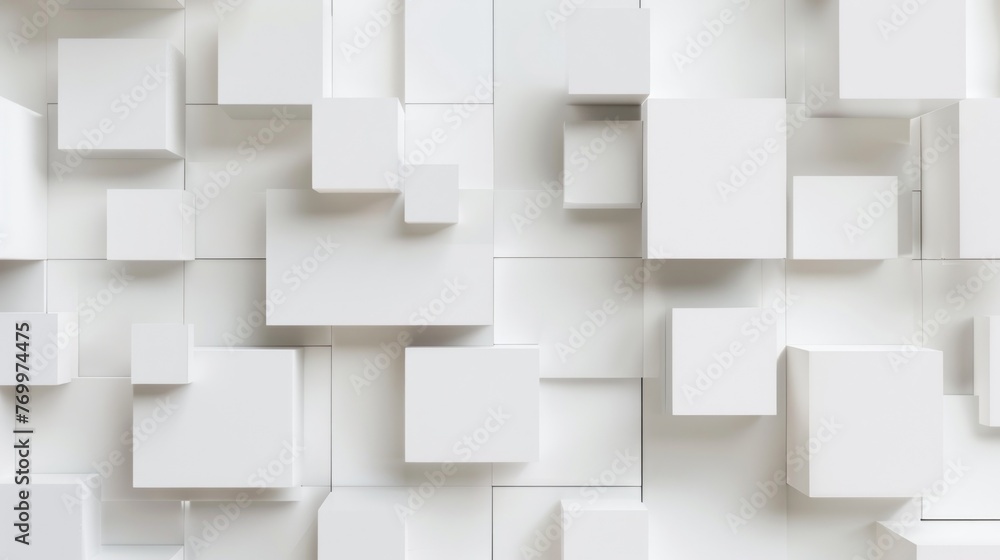 white cubes from above ,abstract background .3d illustration white cubes from above ,abstract background .3d illustration