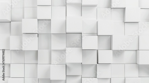 white cubes from above  abstract background .3d illustration
