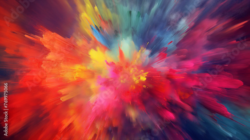 Explosão de tinta colorida - Papel de parede © Vitor