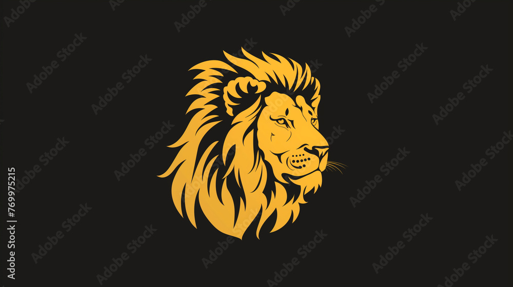 Leão cor amarelo - Ilustração