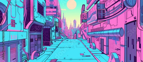 city near future cyberpunk