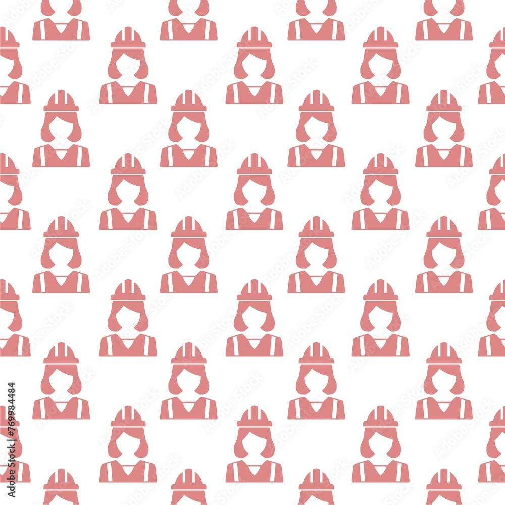 Constructor woman icon seamless pattern Constructor woman icon seamless pattern