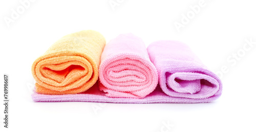 Colorful kitchen towels.