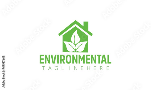 a logo for environmental environmental environment with a green plant on the top.