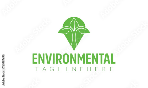 a green and white logo for environmental environmental environmental environmental .