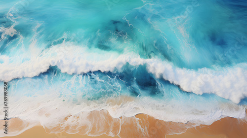 aerial photo of beach and waves