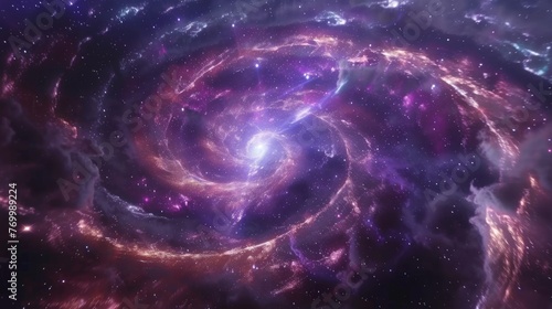 Galactic Spiral Galaxy Core - Celestial Splendor: Mesmerizing Exhibition of Cosmic Grandeur, Unveiling the Profound Beauty and Complexity of the Universe's Depths