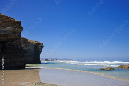 Beach of the Cathedrals, Ribadeo - Lugo, Spain, other cliff view.