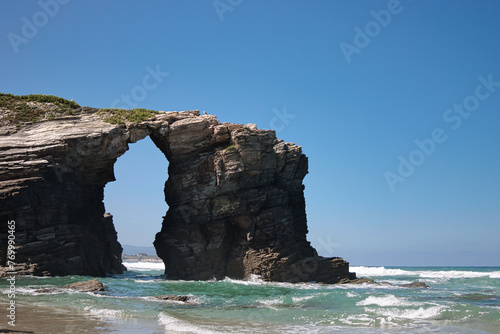 Beach of the Cathedrals, Ribadeo - Lugo, Spain, main and most known arch.