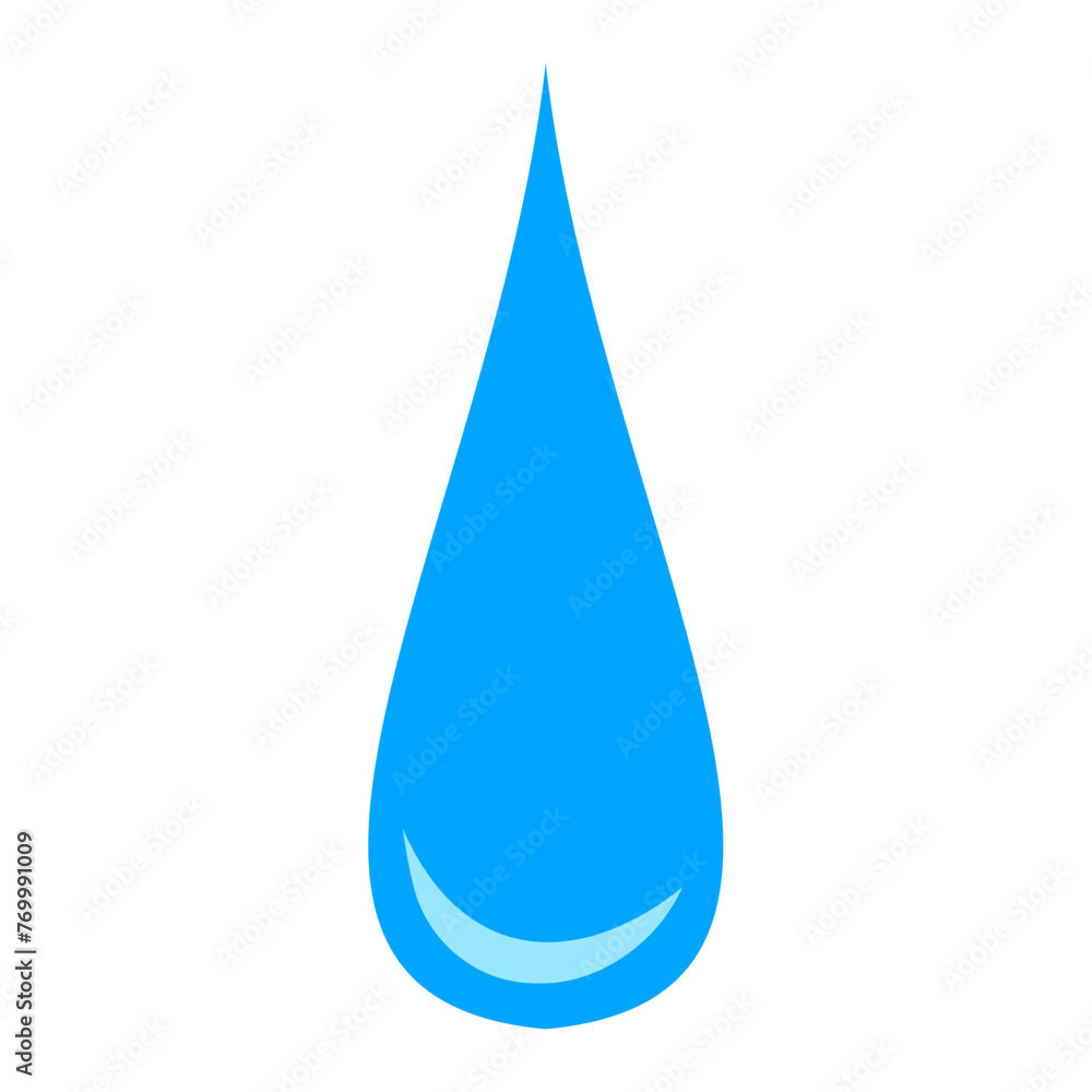 Vector blue water drop icon. flat water drop logo shape Vector blue water drop icon. flat water drop logo shape