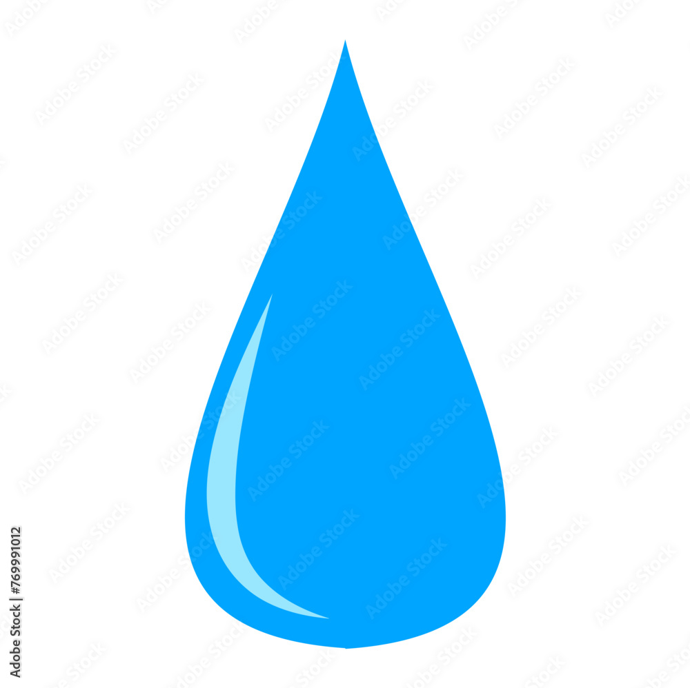 Vector blue water drop icon. flat water drop logo shape Vector blue water drop icon. flat water drop logo shape