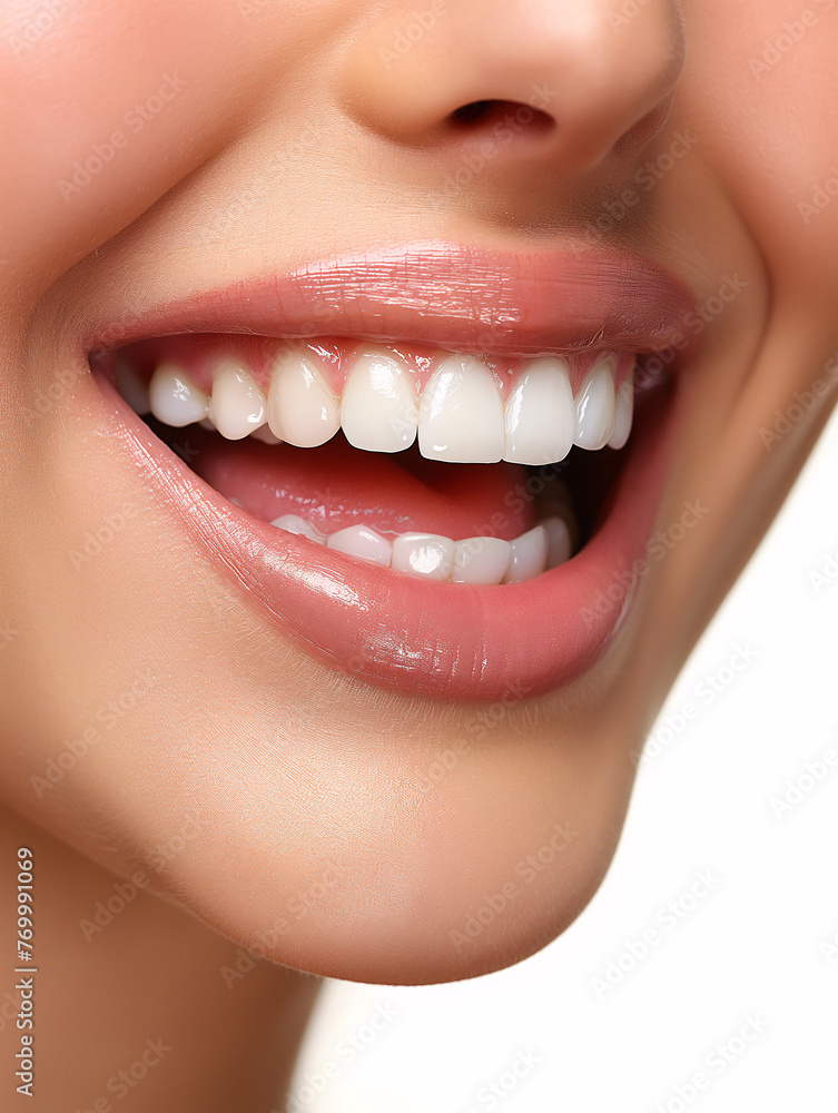 Obraz premium Sonrisa de dientes perfectos para dentistas 