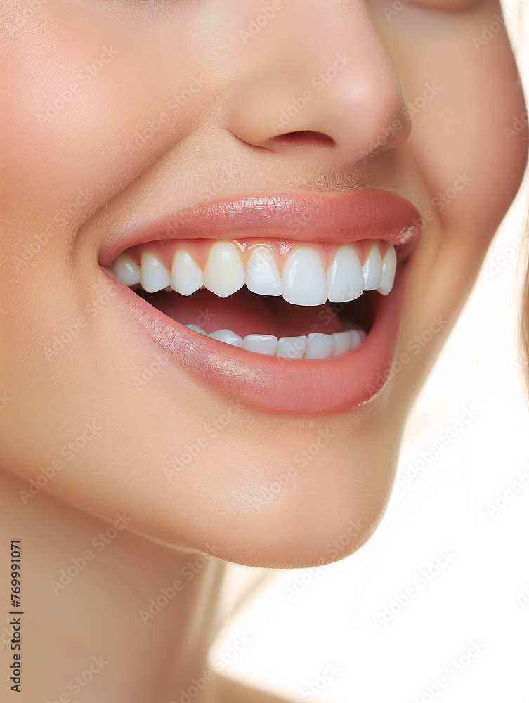 Fototapeta premium Sonrisa de dientes perfectos para dentistas 