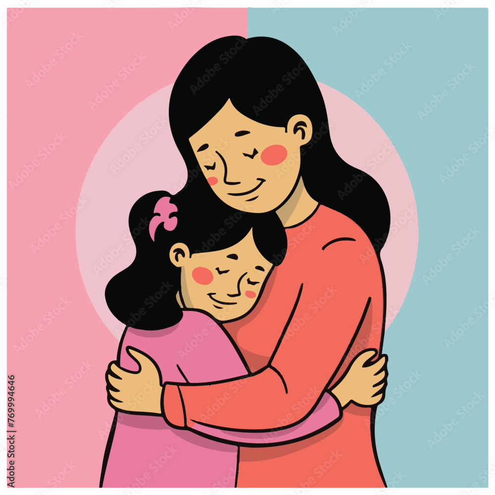 Motherly Moments: Mother and Daughter Cherish Mother's Day Motherly Moments: Mother and Daughter Cherish Mother's Day