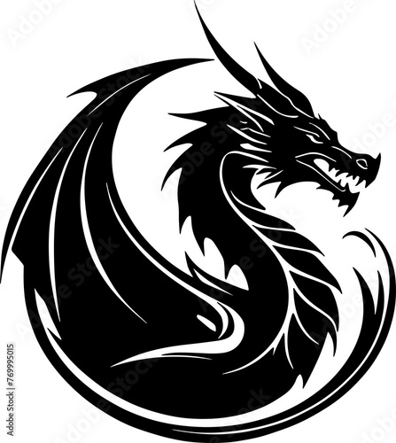 Dragon icon isolated on white background