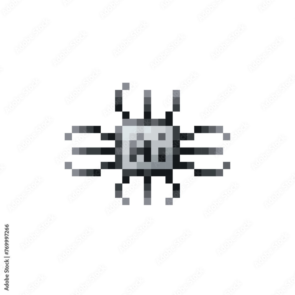 Fototapeta premium Artificial intelligence device, pixel art technology