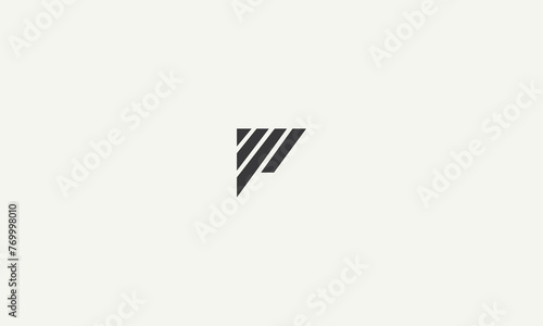 Free Download initial letter P monogram simple logo design vector illustration - GFXLoad