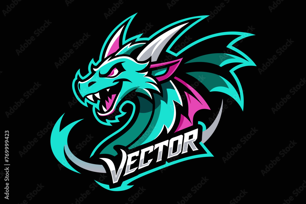 dragon print ready vector t-shirt design stick 